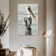 thumbnail image 3 of Elephant Stock Classic Brown Pelican Wall Art - Vertical Multi Panel Canvas - Living Room Wall Decor - Animal Multi Panel - Brown And Blue Decor By Stellar Design Studio - 42" x 65", 3 of 8