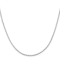 thumbnail image 2 of Diamond2Deal 925 Sterling Silver Rhodium-plated 1.5 mm Beveled Oval Cable Chain Necklace for Women 26", 2 of 7