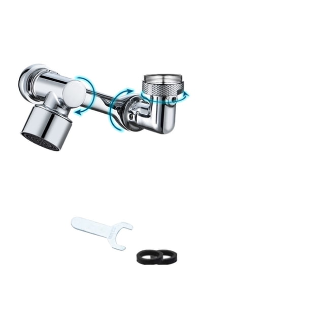 Universal Rotating Faucet Extender 1080 ° Robotic Arm Swivel Extension Faucet Aerator Splash Filter Faucet Bathroom Basin Kitchen Tap Nozzle ,Water Saving