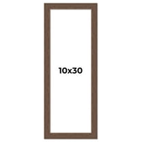 10x30 Frame Brown Farmhouse Solid Wood Picture Frame Width 1.5 Inches | Interior Frame Depth 0.5