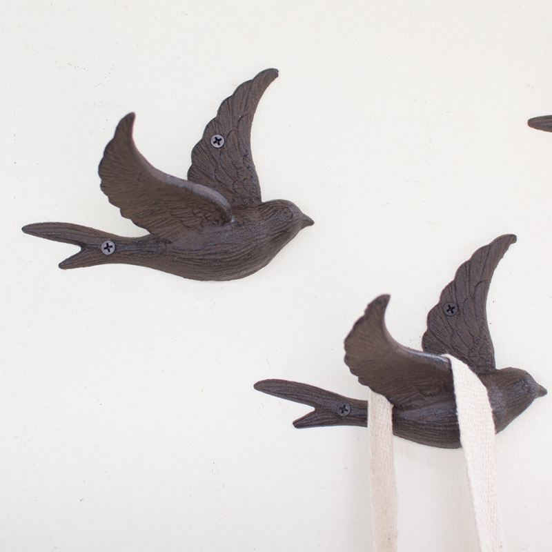 cast iron bird wall hook