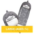 thumbnail image 4 of Happy Nappers: Pillow & Sleepy Sack: Large - Grey Shark - 66 x 30", 2-In-1: Plush Animal Opens Into Sleeping Bag, Soft Play Character, Kids 7+, 4 of 16