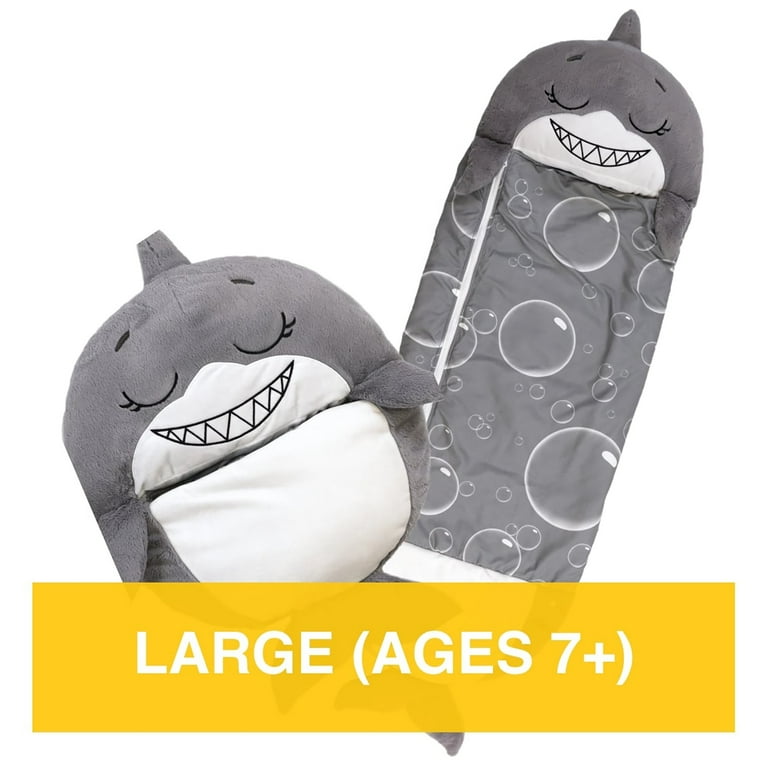 Happy Nappers: Pillow & Sleepy Sack: Medium - Grey Shark - 54 x 20
