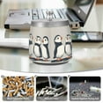 thumbnail image 6 of Yayeee Ashtray with Lid for Cigarette Smokeless Stainless Steel Home Ash Holder, Cute Puffin, 6 of 7