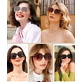 thumbnail image 5 of CHUNYAN Oversized Square Sunglasses for Women Big Large Wide Fashion Shades for Men 100% UV Protection Trendy Brown, 5 of 6