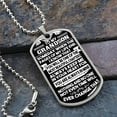 thumbnail image 2 of To My Grandson - Tag Necklace - Graphic Military Dog Tag Necklace (Optional Personalized Engraving), 2 of 5