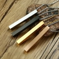 thumbnail image 4 of Pendentif ID Barre Verticale en Acier Inoxydable pour Hommes Femme Haute Poli, 4 of 5