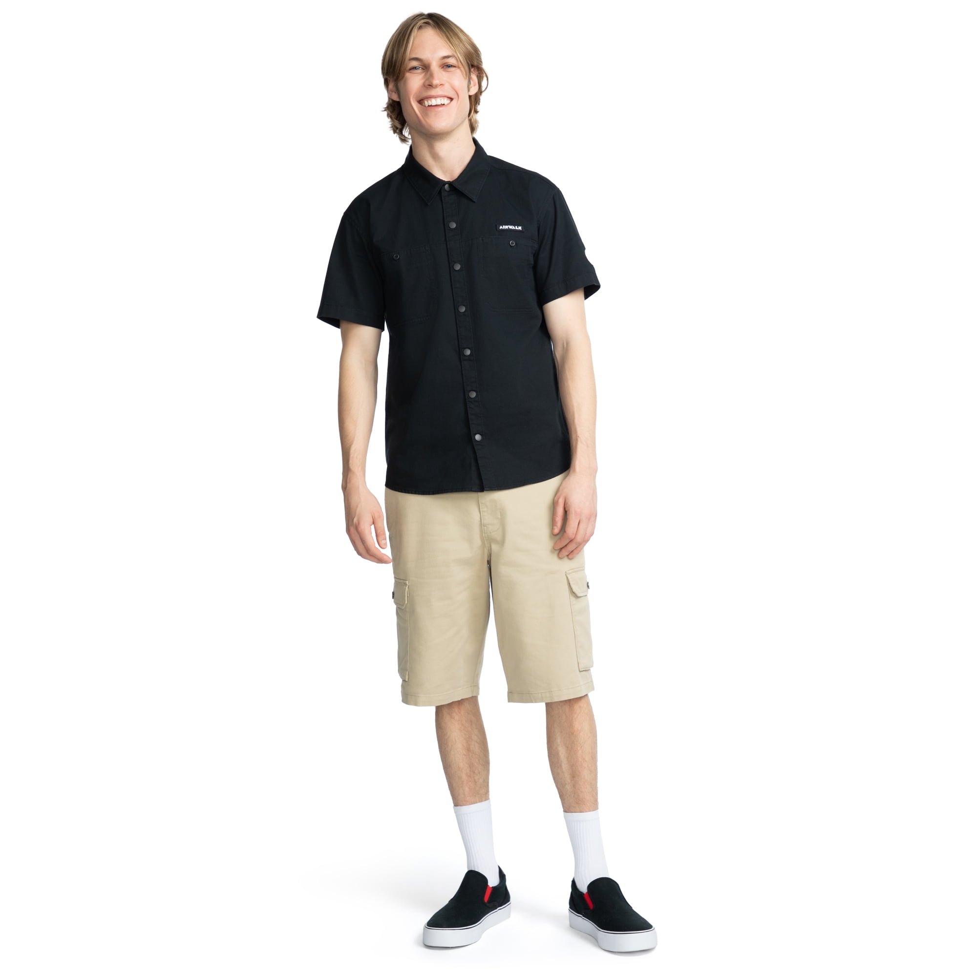 Airwalk Men's & Big Men's Short Sleeve Woven Shirt, Sizes XS-3XL