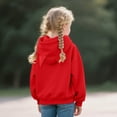 thumbnail image 4 of Riecok Hooded Sweatshirt Kids Zip up Long Sleeve Round Neck Solid Color Cute Ear Hoodies with Pocket Clothes for Girls and Boys Red 140, 4 of 7