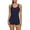 Blue, variant on Attraco Women's Athletic One Piece Swimwear Boyleg Racerback Training Sports Swimsuit