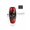 thumbnail image 2 of Bold and Vibrant Red Flower Garden Red Mango Tree Wood Flower Vase, 2 of 8