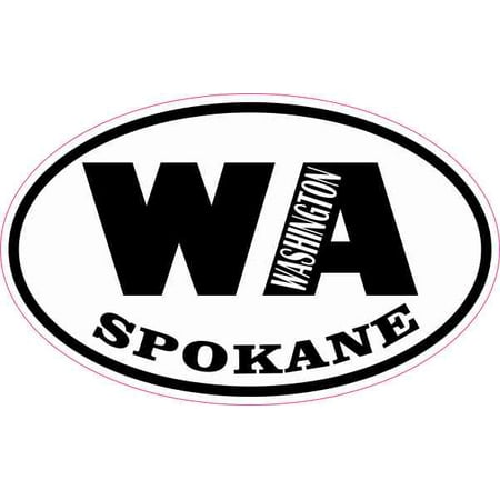 4in x 2 5in Oval WA  Spokane Washington Sticker  Walmart com