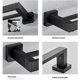 thumbnail image 5 of Stainless Steel Double Towel Bar Towel Rack Bathroom Shelf Bathroom Accessories Wall Mount Matte Black 30cm 2 Bars, 5 of 5