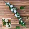 thumbnail image 6 of 1 1.8M Artificial Tea Flower Rattan Clearance! Artificial Tea Rose Vines Floral Garlands 5.9 Ft Vine Flower Garland for Indoor Outdoor Home Wedding Arch Garden Wall Decoration, 6 of 9
