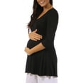 thumbnail image 2 of Women's 3/4 Maternity Sleeve V-neck Tunic, 2 of 4