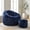 Blue, variant on Giant Pink Faux Fur Bean Bag Chair Oversized Shell-Shaped Floor Sofa for Gaming and Reading
