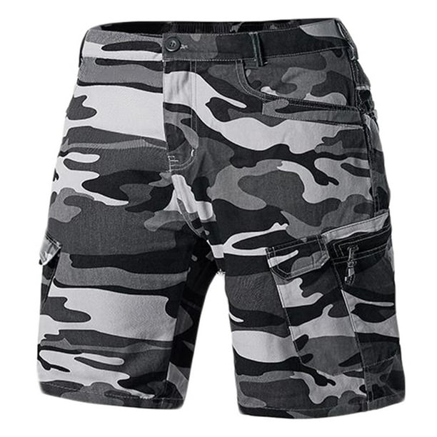 Hvyesh Mens Camo Cargo Shorts Plus Size Multi Pockets Shorts Work