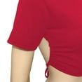 thumbnail image 6 of ZQGJB Women's Backless Tie Back Short Sleeve T Shirt Club Crop Tops Basic Solid Color Athletic Workout Tee Shirts Red M, 6 of 6