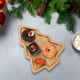 thumbnail image 5 of Bandeja de madera para servir navideño y aperitivos y postres navideños - Bandeja reutilizable de cubiertos de mesa con diseño festivo, 5 of 5