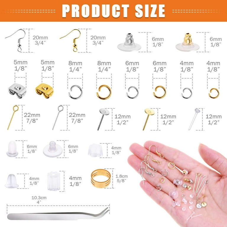 2000Pcs Earring Making Supplies Kit Earrings Hooks for Jewelry Making