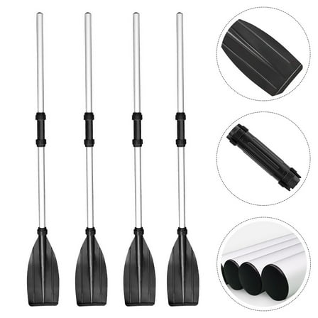 Masteelf  2 Pairs Removable Paddle Boating Canoeing Oar Detachable Black