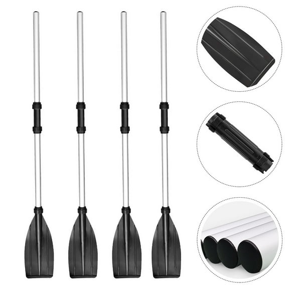 Masteelf  2 Pairs Removable Paddle Boating Canoeing Oar Detachable Black