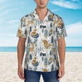 thumbnail image 2 of Xecao Winter Forest Animals Print Hawaiian shirt - A Stylish Short-Sleeve Button-Down for Men, Perfect for Casual Beach and Tropical Outings.,Small, 2 of 7