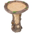 thumbnail image 4 of Resin Large Tree Shape Bird Bath Brown Pedestal Handmade Outdoor Home Garden Gift, 4 of 4