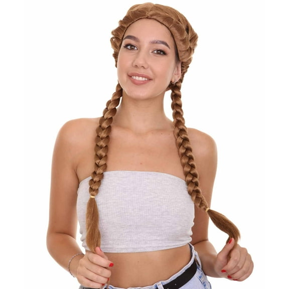 Long Braided Womens Wig | Brown Wig | Premium Breathable Capless Cap