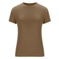 thumbnail image 4 of Yuzhih Shirts for Women Basic Tees Round Neck Short Sleeve Tops Cute Summer Slim Clothing 2024, 4 of 7