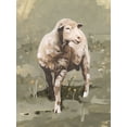 thumbnail image 2 of Caroline, Emma 25x32 Black Ornate Wood Framed with Double Matting Museum Art Print Titled - Spring Sheep I, 2 of 4