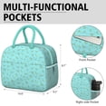thumbnail image 6 of Womens LightBlue Cartoon Dinosaurs VariedShapes Pattern Lunch Box for Work,Insulated Lunch Bag for Women,Loncheras Para Mujer,Leakproof Adult Lunch Bag for Work,Beach,Travel,Picnic,Camping, 6 of 7