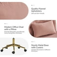 thumbnail image 5 of Adjustable Modern Swivel Velvet Desk Task Chair for Makeup Vanity Pink, 5 of 8