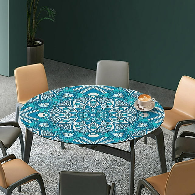 Nappe Rétro Élastique Nappe de Jardin Nappe Ronde pour table Ronde Ovale Style H 1.2m