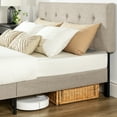 thumbnail image 4 of Mellow Nola Upholstered Platform Bed Frame with Headboard, Beige, King, 4 of 11