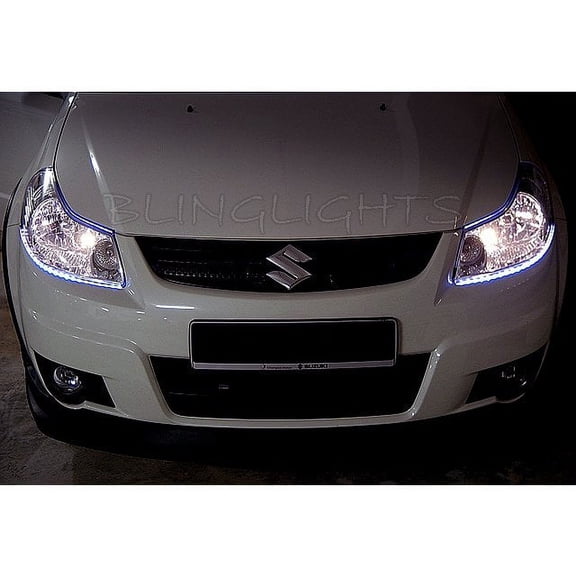 For Suzuki SX4 LED DRL Light Strips for Headlamps Headlights Head Lamps Day Time Running Strip Lights
