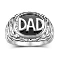 thumbnail image 1 of RYLOS Mens Rings Sterling Silver Ring With Diamonds and Black Onyx Designer DAD Ring; Rings For Men Size 13, 1 of 6