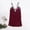 Wine, variant on Bnwani Womens Nightgowns V-Neck Thin Satin Strap Solid Casual Lace Red Size M-2XL