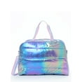 thumbnail image 4 of Wonder Nation Girl's Puffer Weekender Duffle Handbag Set Iridescent Purple, 4 of 4