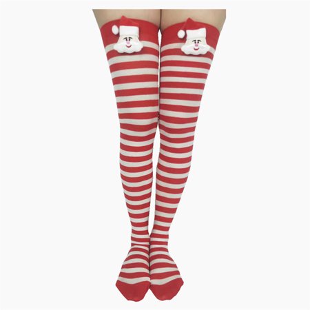 

Bow Christmas Stockings Girls Over Knee Long Striped Socks Women s Stripes Solid Thigh High Socks Sexy Leg Warmer Warm Hosiery