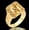 Golden Western Dragon, variant on Mens Womens Copper Ring Carved Dragon Pattern Electroplated Fashion Jewelry Geometric Skull Ring Neutral Band Ring for Him or Her