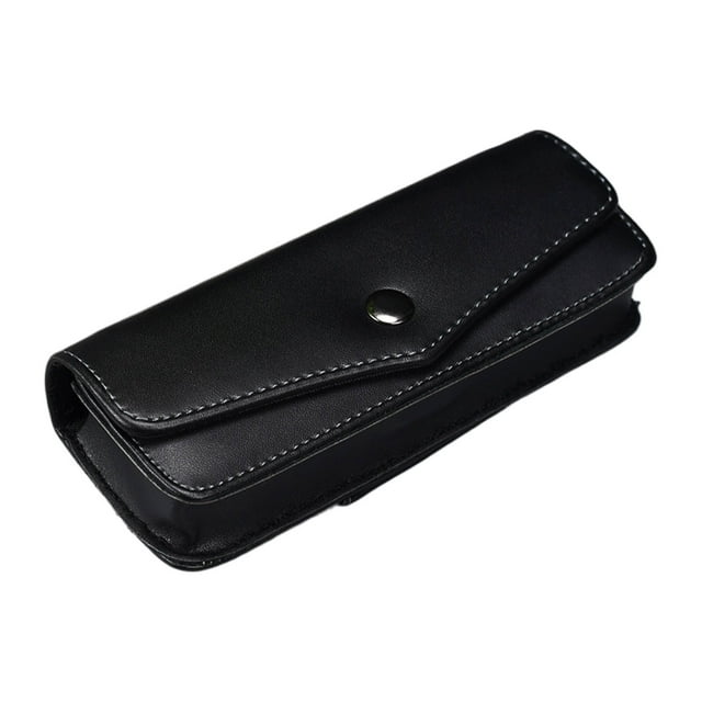 mmirethe Retro Glasses with and Two Color Box Glasses Box with Retro Glasses Storage Leather PU Box Belt Buckle Edge Box black