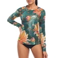 thumbnail image 4 of joogoo Womens UPF 50+ Sun Shirts Cactus Flowers Long Sleeve UV Protection Rash Guard Tops M, 4 of 7