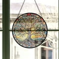 thumbnail image 3 of Tree of Life Suncatcher Stained Glass Window Hanging - Handmade Sun Catchers Indoor Window Catcher Suncatchers for Windows Hanging - Wall Art Home Garden Decor Panel - Birthday, 3 of 6