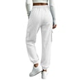 thumbnail image 6 of Lnmiateer Womens Soft Lounge Jogger Pants Solid Color Drawstring Elastic Waist Tapered Pockets Home Relaxation Friend Gathering, 6 of 6