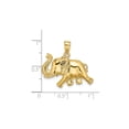 thumbnail image 3 of 14k Yellow Gold Elephant Pendant for Women or Unisex, Detailed Animal Charm Symbolizing Strength, Wisdom, Good Luck, Hindu Buddhist Spiritual Fashion Jewelry for Necklace, 3 of 6