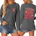 thumbnail image 2 of VBARHMQRT Chandail à Capuchon d'Automne Chandail à Capuchon pour Femme Erreur Sans Importance Automne Motif Mignon T-Shirt Nouveauté Col Rond Manches Longues Haut, 2 of 3