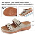 thumbnail image 3 of Atoshopce Womens Wedge Sandals Summer Casual Open Toe Buckle Platform Sandal Slip On Beach Flatform Shoes, 3 of 7