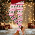 thumbnail image 2 of Gyexs Christmas Leggings for Women Soft Stretchy Xmas Printed Pajamas Pants Lined Gym Yoga Pants Womens Christmas Apparel N-Pink & Size L, 2 of 6