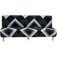 thumbnail image 1 of SHANNA  Armless Stretch Sofa Cover Chair Cover Futon Cover Anti-slip Sofa Bed Foldable Print Pattern, Suitable for 2-3 Seats (Gold Rhombus), 1 of 9